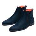 thumbnail image 1 of Men's TAYNO Chelsea Chukka Soft Micro Suede Zip up Boot Coupe S Navy, 1 of 6
