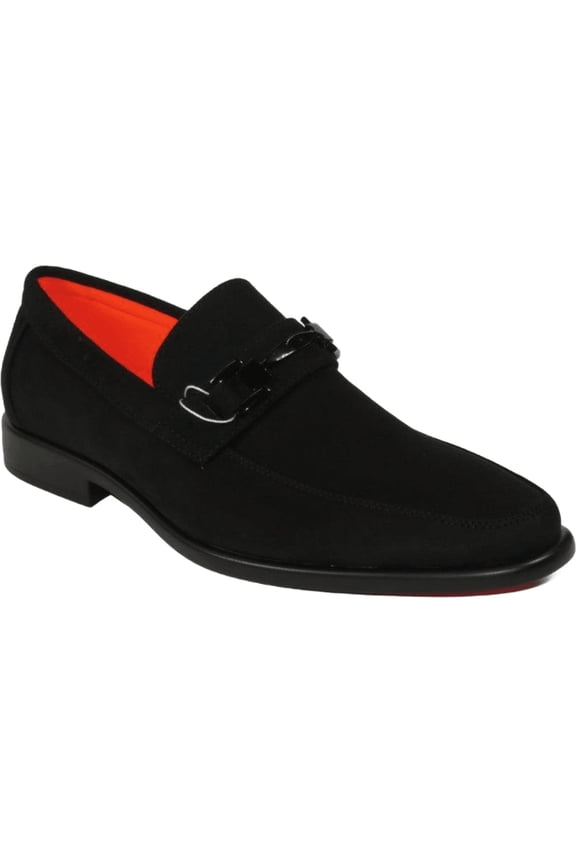 Men's TAYNO Shoes Soft Micro Suede Slip-on Loafer THE CAPRIO S Black