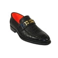 thumbnail image 1 of Men's TAYNO Shoes The Caprio C TAYNO Crocodile Print Bit Loafer Black, 1 of 7