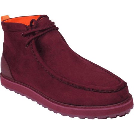 Men's TAYNO Wallabee Style Chukka Boots Soft Micro Suede MOJAVE S Wine