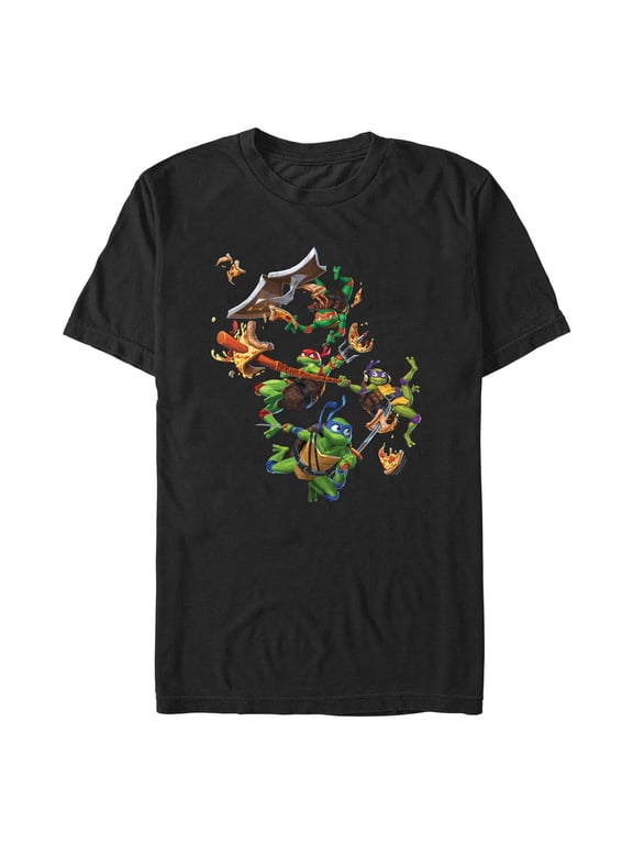 Men's TMNT: Mutant Mayhem Pizza Action Graphic T-Shirt