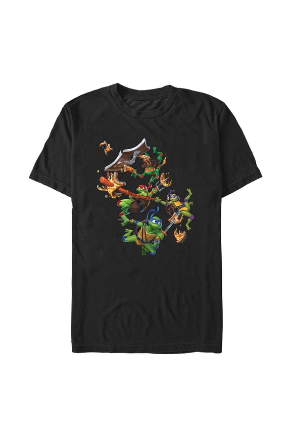 Men's TMNT: Mutant Mayhem Pizza Action Graphic T-Shirt