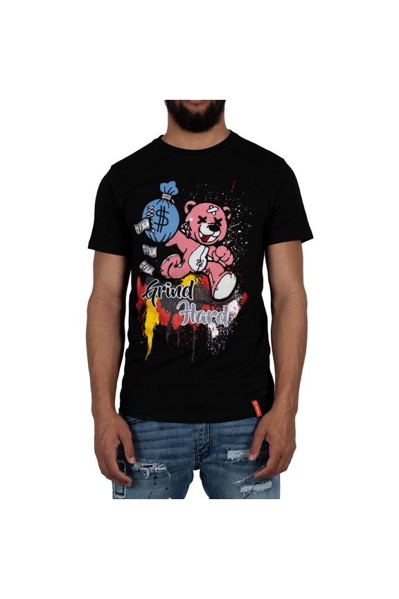 Men's TWO MILL TWENTY GRAND BEAR MONEY TEE | BLACK | LARGE