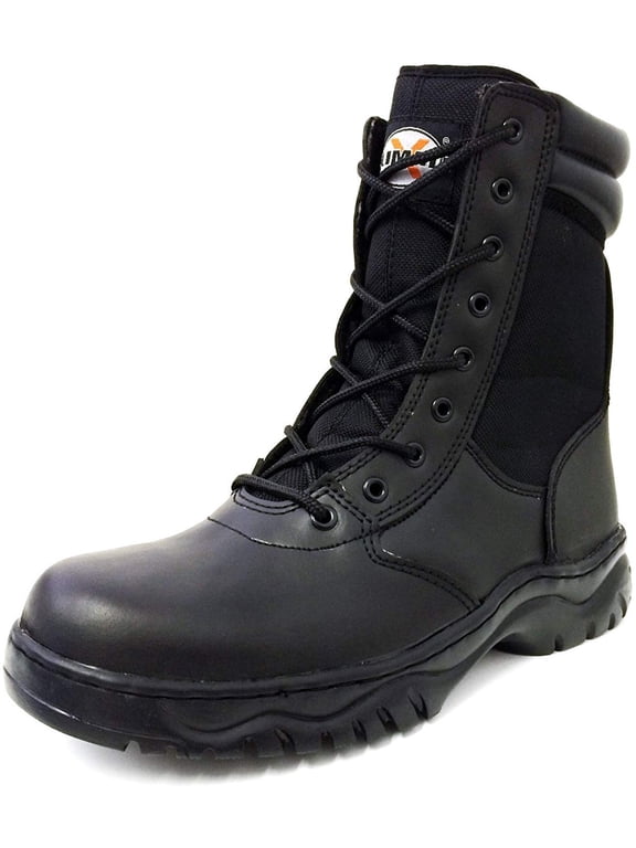 Men's Tactical Boots 8" Swat Work Fashion Shoes Side Zipper