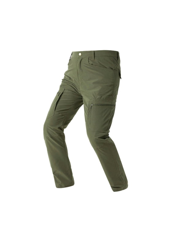 Men's Tactical Cargo Pants Rip-Stop Waterproof Military Pants Multi Pockets Hiking Pants Outdoor Techwear Trousers