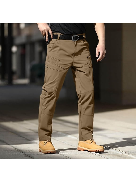 Mens Tactical Cargo Pants Waterproof Ripstop Multi Pocket Hiking Work Pants Stretch Lightweight for Fishing Campping