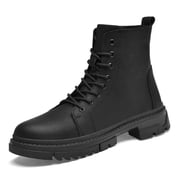 Mens Tactical Combat Boots, Waterproof Durable High-Top Work Boots with Non-Slip Thick Sole for All-Season Outdoor & Daily Wear