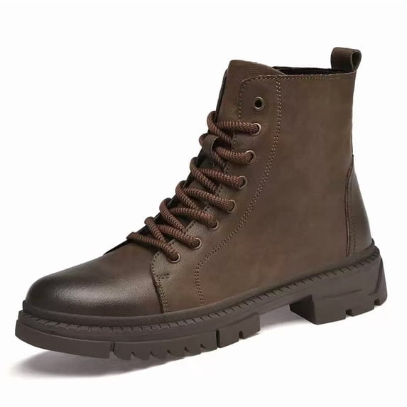 Men's Tactical Combat Boots, Waterproof Durable High-Top Work Boots with Non-Slip Thick Sole for All-Season Outdoor & Daily Wear