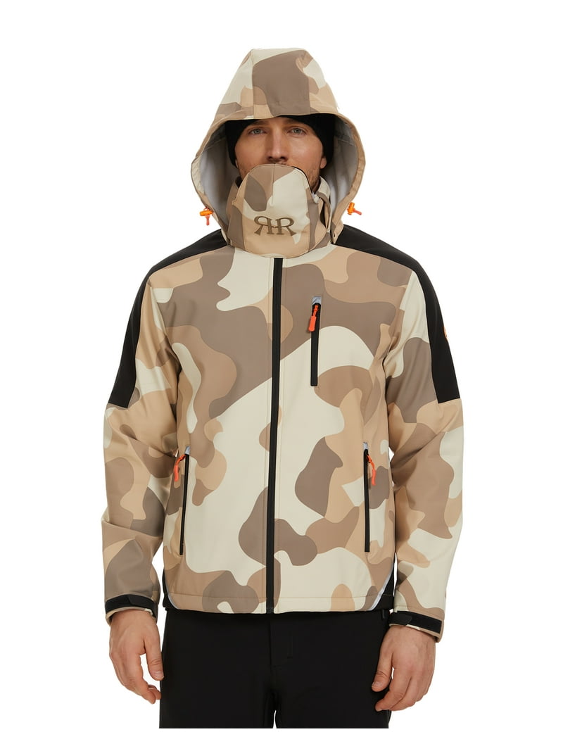 Men's Tactical Fleece Lined Mid Layer Jacket Thermal Camo