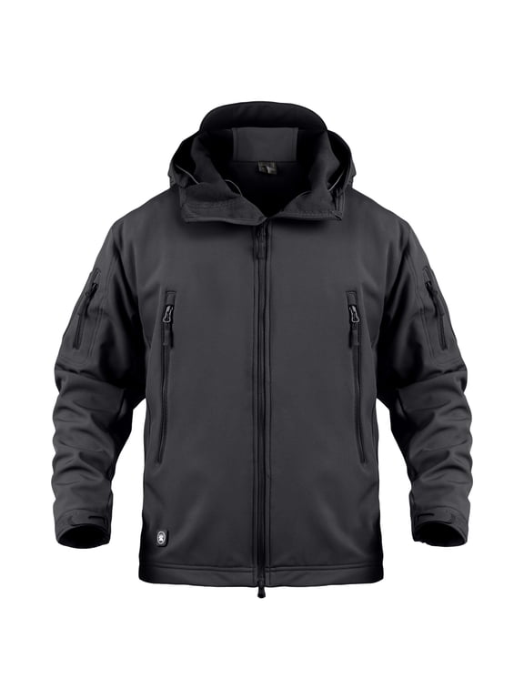 Men's Tactical Fleece SoftShell Jacket Waterproof Winter Coat Zip Up Hoodies bearskin hoodie For Men with Multi-pockets