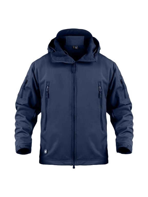 Men's Tactical Fleece SoftShell Jacket Waterproof Winter Coat Zip Up Hoodies bearskin hoodie For Men with Multi-pockets