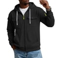 thumbnail image 1 of Men's Tactical Full Zip Hooded Sweatshirt Multi Chest & Sleeve Pockets Long Sleeve Casual Athletic Outer Tops Black M, 1 of 6