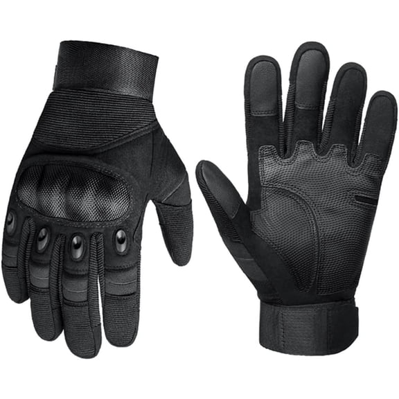 Men’s Tactical Gloves Full Finger Outdoor Gloves with Knuckle Protection, Anti-Slip Grip, Touchscreen Compatible for Cycling, Hiking, Hunting, Motorcycle & Training