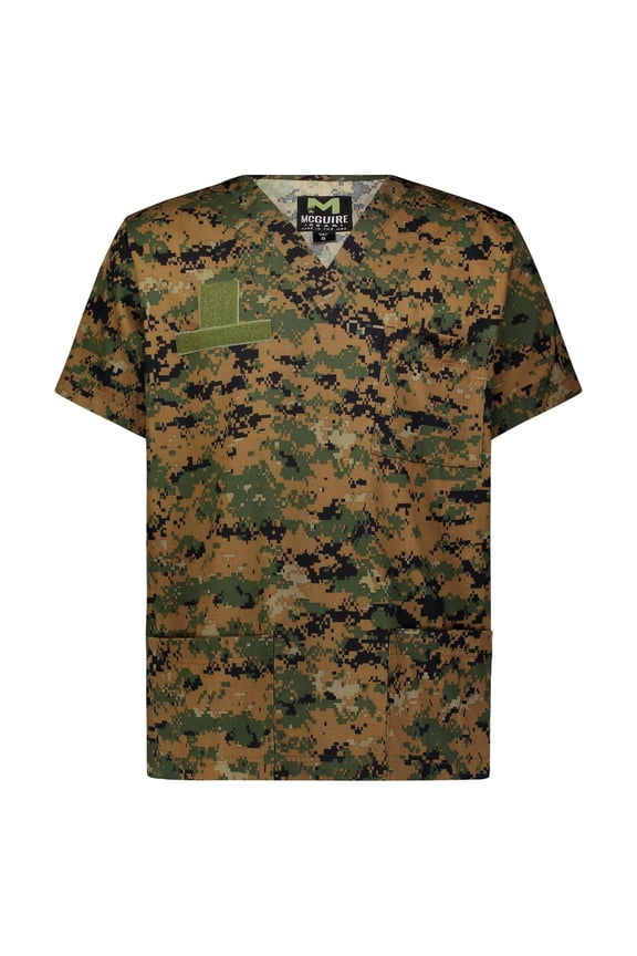 Woodland MARPAT Scrub Shirt, Men’s Uniform Top, Size 2XL, Made in USA