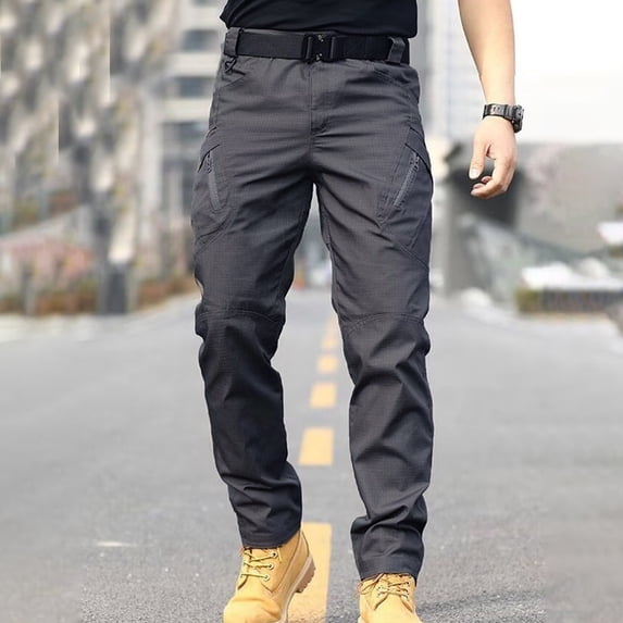 Men's Tactical Outdoor Pants Multi-Pocket Ripstop Stretch Work Cargo Pants