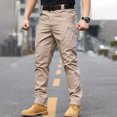 thumbnail image 1 of Men's Tactical Outdoor Pants Multi-Pocket Ripstop Stretch Work Cargo Pants, 1 of 8