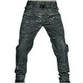 Men's Tactical Pants Elastic Waist Quick Dry Camouflage Work Hiking