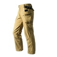 thumbnail image 1 of Men's Tactical Pants Fleece Lined Thermal Cargo Pants Ripstop Water Resistant Outdoor Work Hiking Pant with Pockets Khaki S, 1 of 9