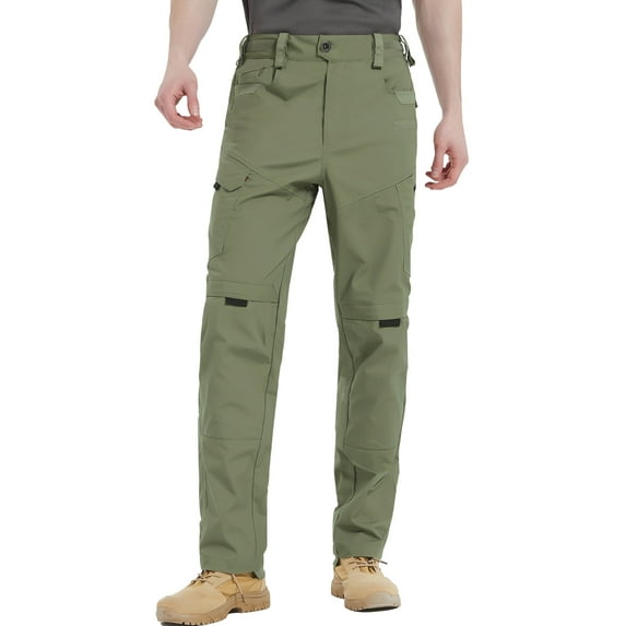 Men's Tactical Pants Flex Stretch Water Resistant Cargo Pants Lightweight EDC Outdoor Hiking Work Pants