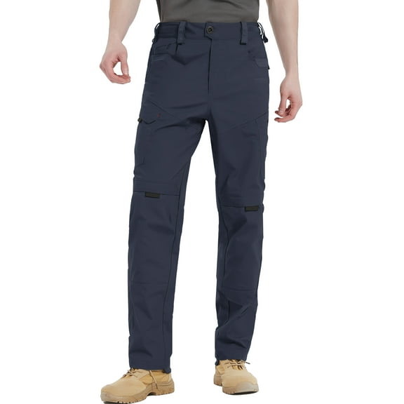 Men's Tactical Pants Flex Stretch Water Resistant Cargo Pants Lightweight EDC Outdoor Hiking Work Pants