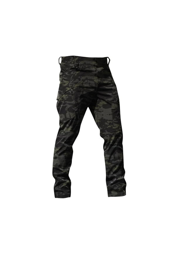 Men's Tactical Pants Relaxed Fit Travel Pants Outdoor Waterproof Cargo Pants Lightweight Work Trousers with 9 Pockets camouflage 3X-Large