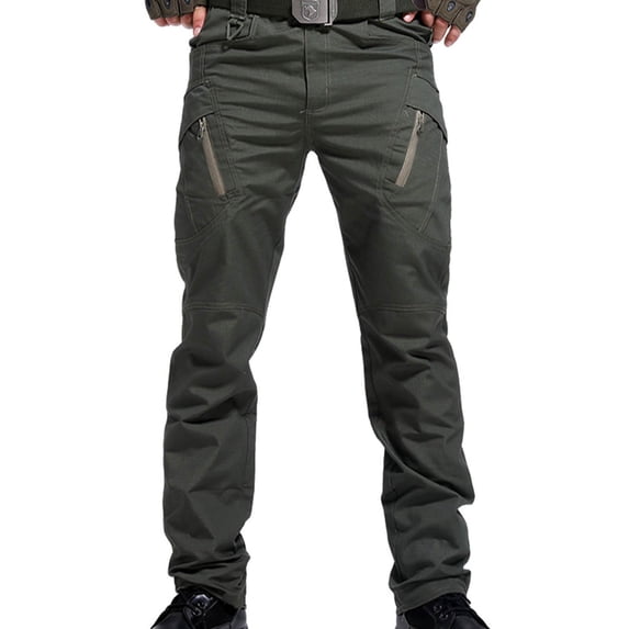 Men's Tactical Pants Ripstop Cargo Pants Plus Size Outdoor Work Climbing Hiking Trousers with Multi Pockets