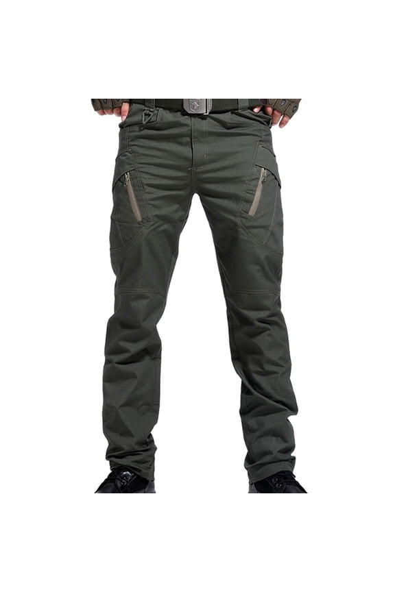 Men's Tactical Pants Ripstop Cargo Pants Plus Size Outdoor Work Climbing Hiking Trousers with Multi Pockets