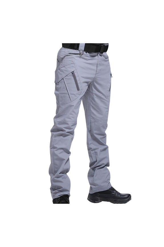 Men's Tactical Pants Ripstop Cargo Pants Plus Size Outdoor Work Climbing Hiking Trousers with Multi Pockets