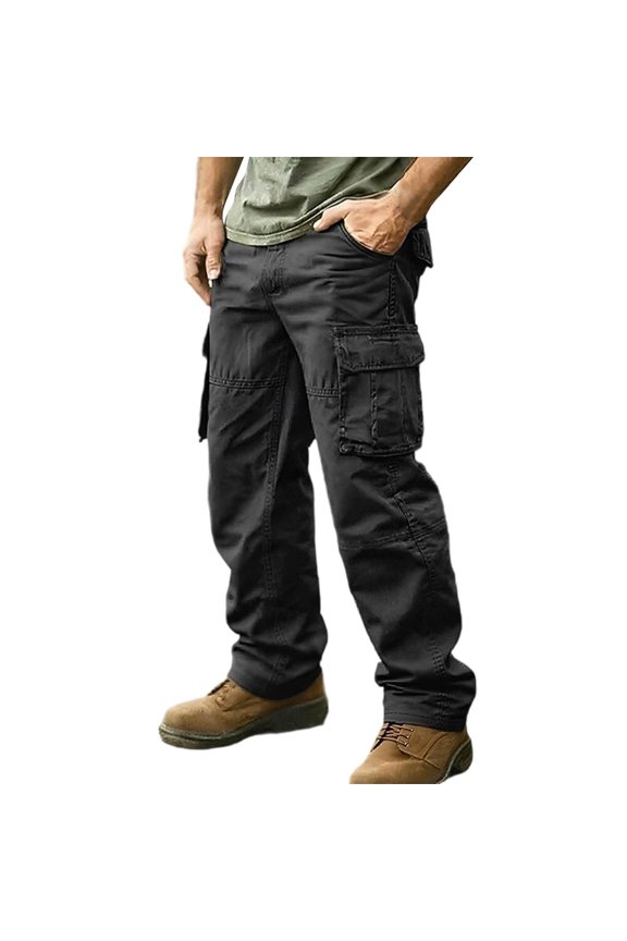 Men's Tactical Pants Ripstop Wide Leg Cargo Pants with Multical Pockets Lightweight Work Outdoor Hiking Pant