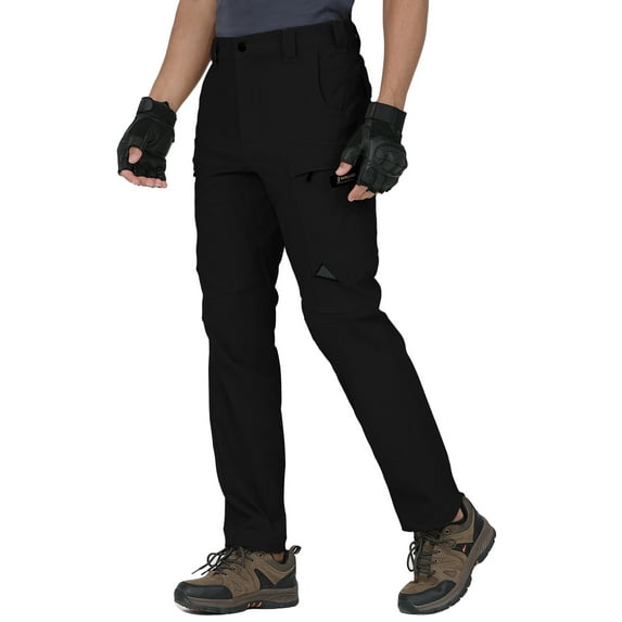 Men's Tactical Pants Ripstop with 14 Multi Pockets Water Resistant Gusseted Work Cargo Pants