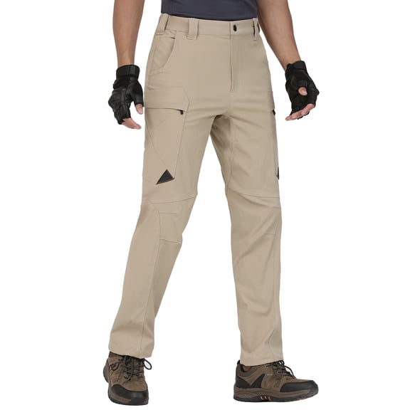Men's Tactical Pants Ripstop with 14 Multi Pockets Water Resistant Gusseted Work Cargo Pants