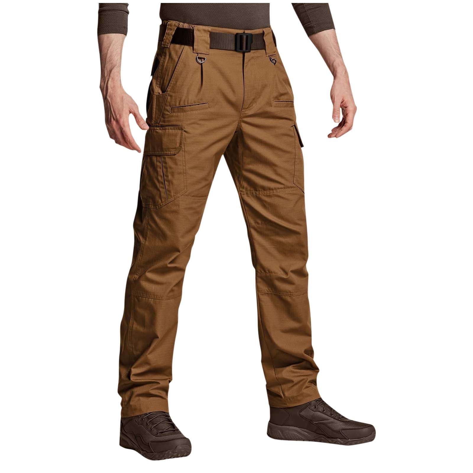 Men's Tactical Pants Slim Fit Cargo Pants Outdoor Tactics Hiking ...