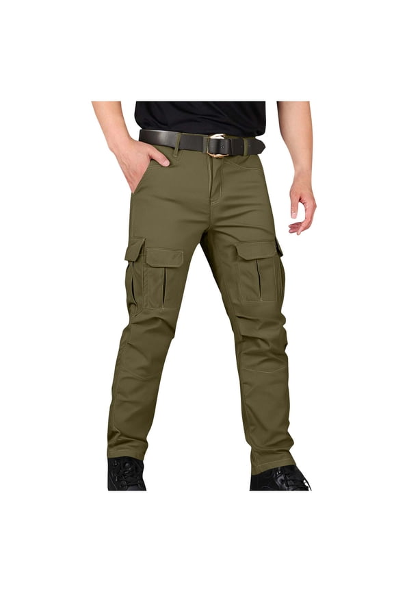 Men's Tactical Pants Slim Fit Cargo Pants Outdoor Tactics Hiking Straight Type Trousers