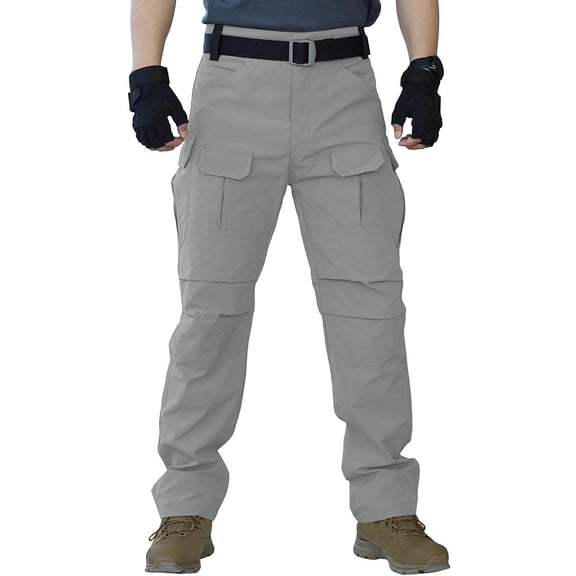Men's Tactical Pants, Water Resistant Ripstop Cargo Pants, Lightweight Work Hiking Pants, Outdoor Apparel