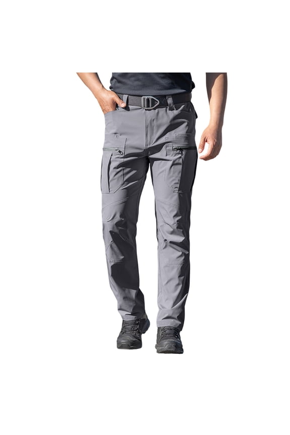 Men's Tactical Pants Water Resistant Ripstop Cargo Work Lightweight Outdoor Hiking Pants with Multi Pockets