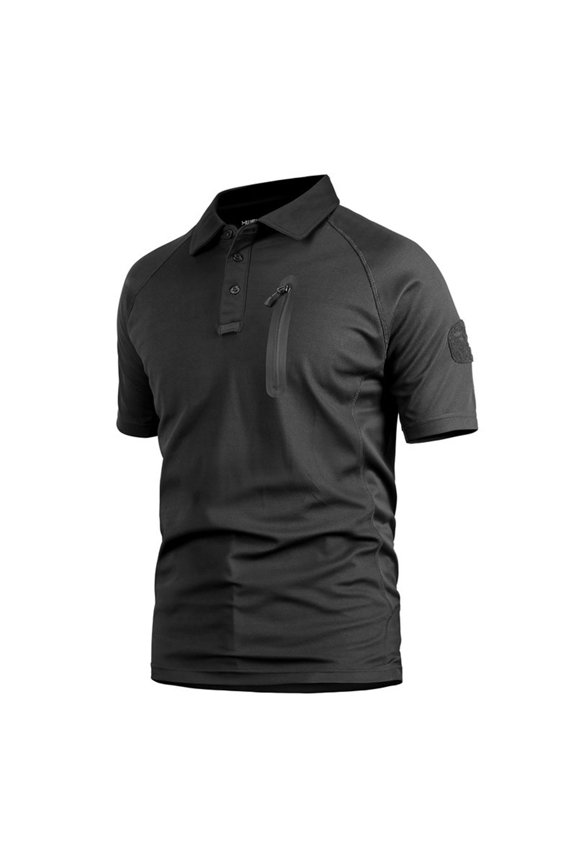 Men's Tactical Quick-Dry Short Sleeve T-Shirt, Outdoor Performance Top, Lightweight Breathable Moisture Wicking,Black,XL
