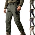 thumbnail image 1 of Men's Tactical Ripstop Cargo Pants Multi-Pocket Lightweight Breathable Straight Leg Utility Pockets D-Ring Belt Loops for Hiking Outdoor, Army Green, M, 1 of 9