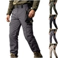 thumbnail image 1 of Men's Tactical Ripstop Cargo Pants Multi-Pocket Lightweight Breathable Straight Leg Utility Pockets D-Ring Belt Loops for Hiking Outdoor, Gray, L, 1 of 9
