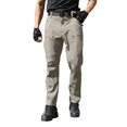 thumbnail image 1 of Men's Tactical Soft Shell Cargo Pants Wind Water Resistant Multi Zipper Pockets Outdoor Hiking Mountain Work Pants,Khaki,L, 1 of 4
