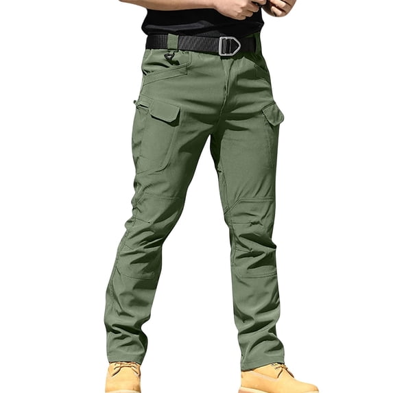 Men's Tacticals Cargo Pants Water Resistant Lightweight Hiking Pants Outdoor Work Pants with Multi Pockets(None Belt)