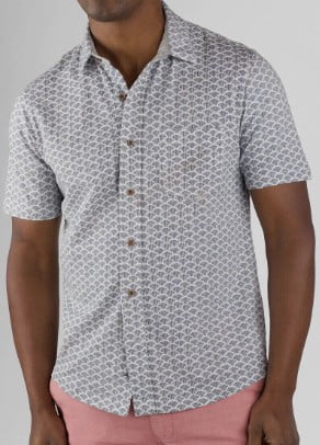 Men's Tailor Vintage Short Sleeve Woven Shirt - Fan Pattern - Connecticut Originals - Small