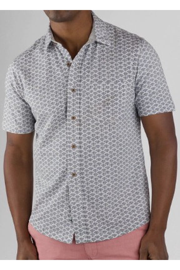Men's Tailor Vintage Short Sleeve Woven Shirt - Fan Pattern - Connecticut Originals - Small