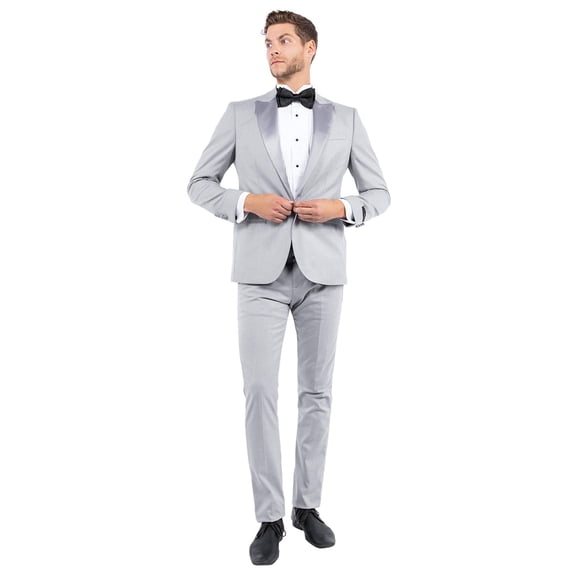 Men's Tailored-Fit Suits Separates Tuxedo Jacket w/ Peak Lapel