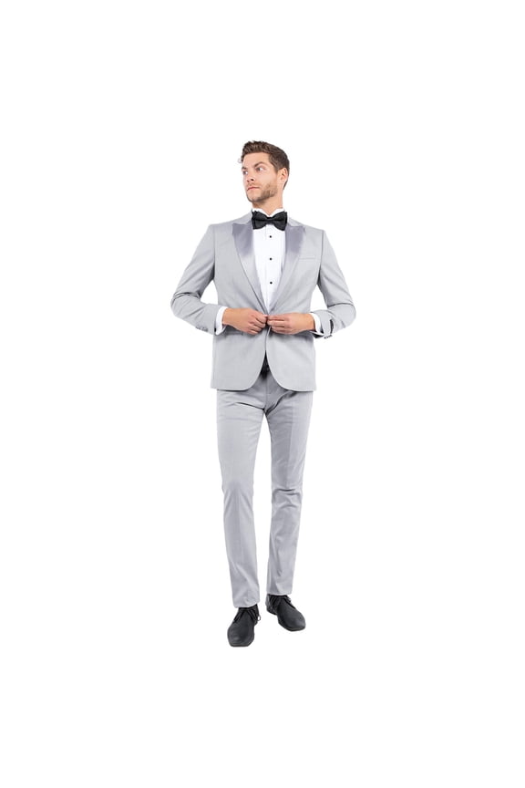 Men's Tailored-Fit Suits Separates Tuxedo Jacket w/ Peak Lapel