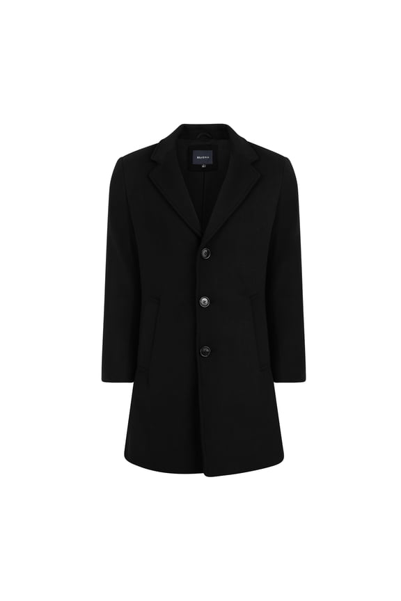 Men's Tailored Wool Blend Notch Collar Wool Blend Walker Car Coat Jacket