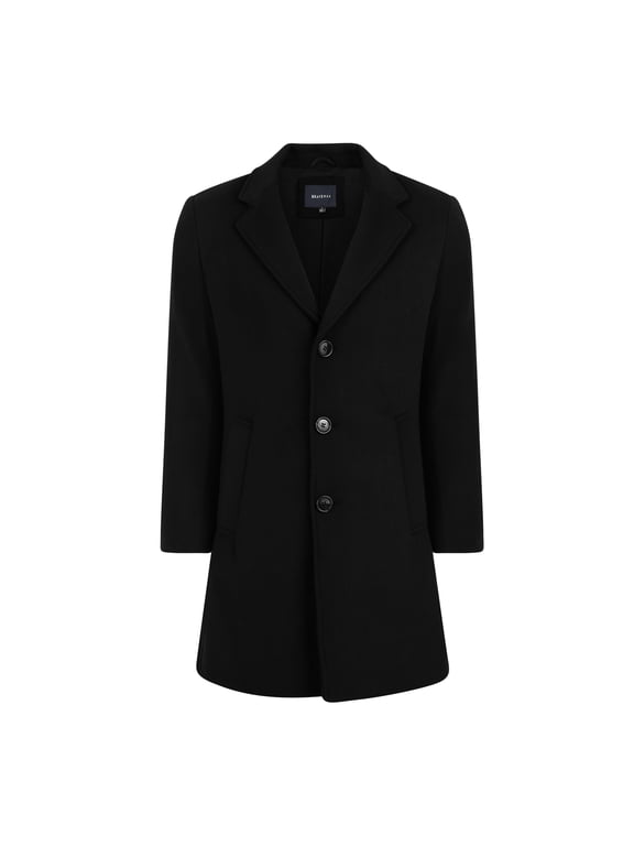 Men's Tailored Wool Blend Notch Collar Wool Blend Walker Car Coat Jacket