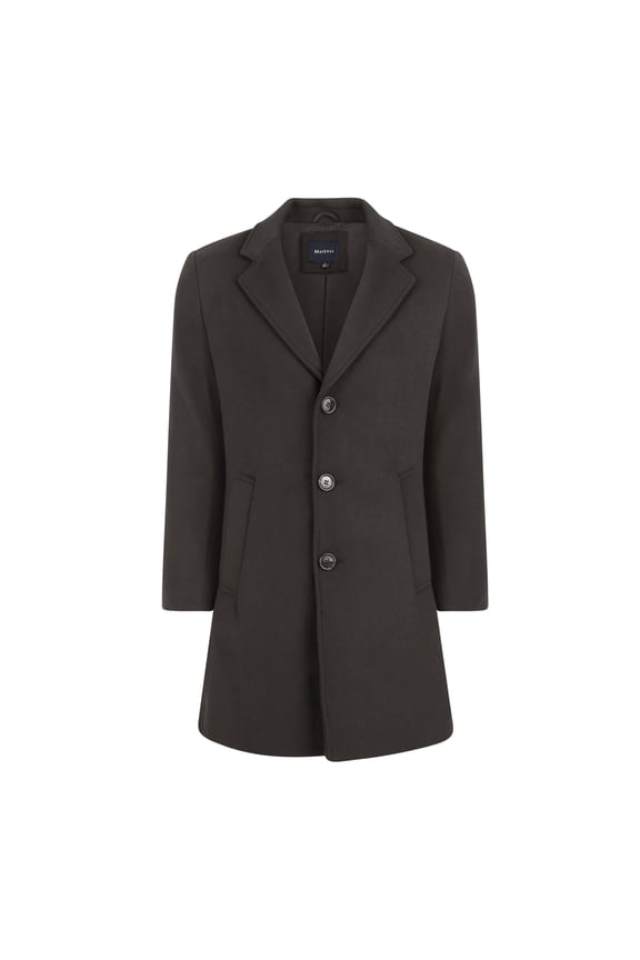 Men's Tailored Wool Blend Notch Collar Wool Blend Walker Car Coat Jacket