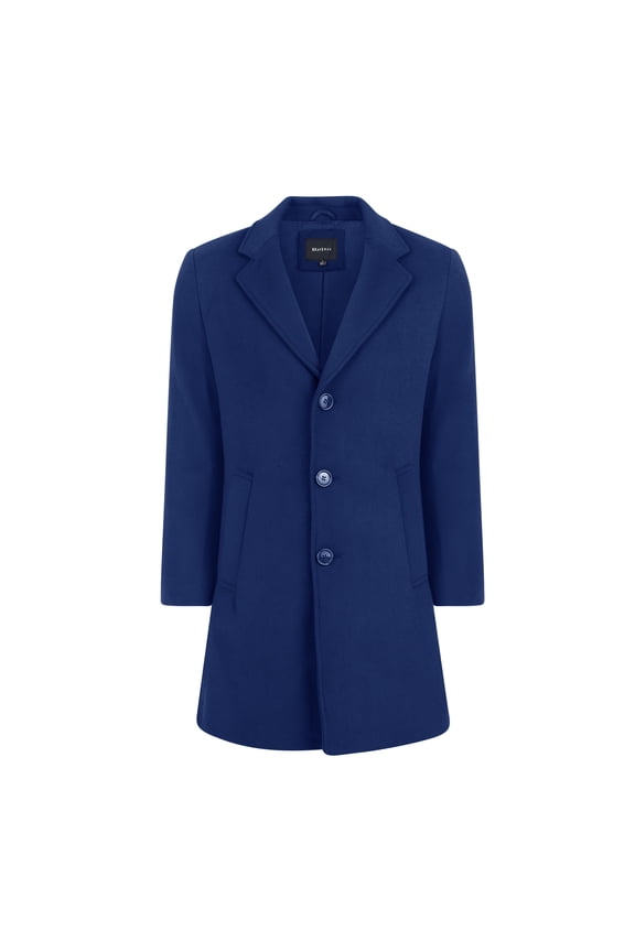 Men's Tailored Wool Blend Notch Collar Wool Blend Walker Car Coat Jacket