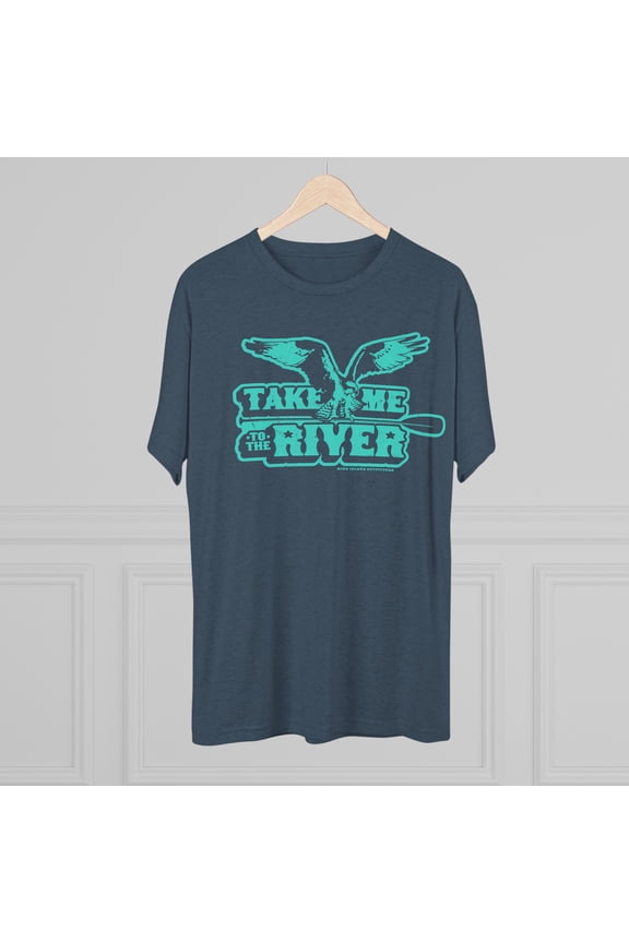 Men's "Take Me to the River" Tri-Blend Crew Tee by Bird Island Outfitters