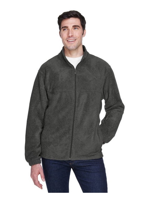 Men's Tall 8 oz. Full-Zip Fleece - CHARCOAL - XLT